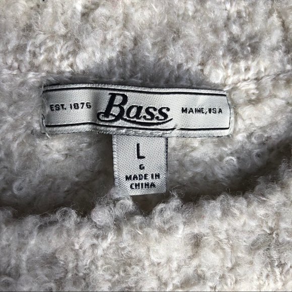 Bass Womens Boucle Cable Knit Colour Block Sweater - Picture 9 of 13